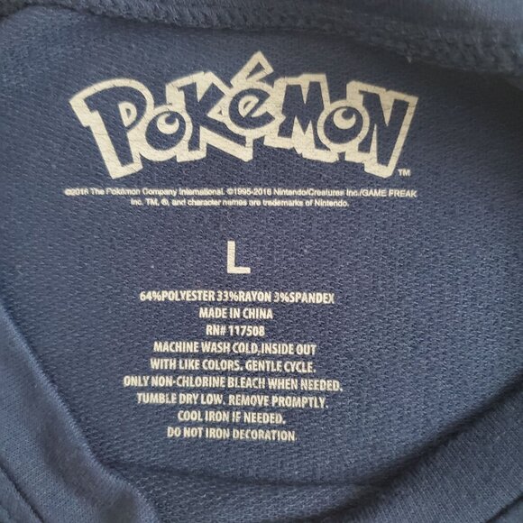 Pokemon Women's Pikachu Graphic Long Sleeve Shirt Navy Blue Size Large - Picture 6 of 11